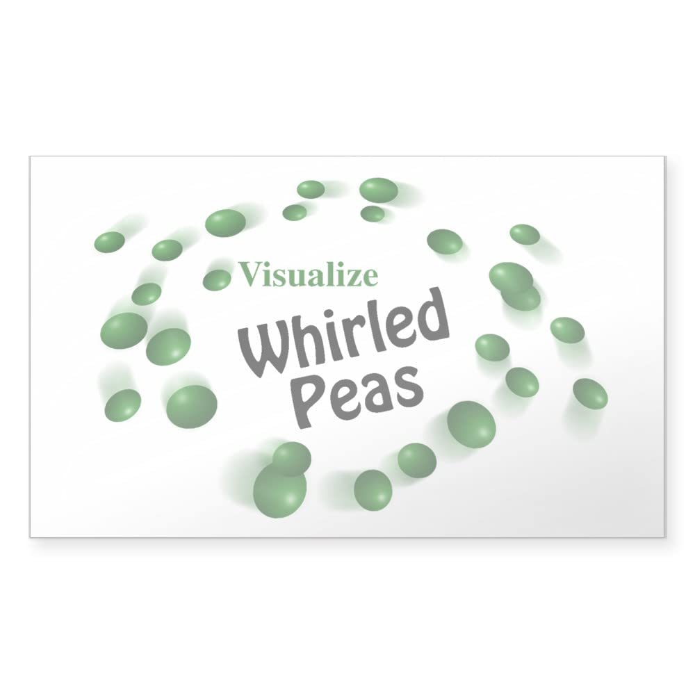 Amazon.com - CafePress Visualize Whirled Peas Rectangle Sticker Rectangle  Bumper Sticker Car Decal -
