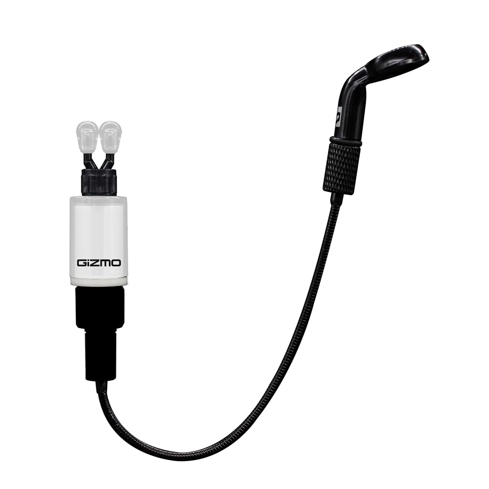 Sonik Gizmo Litez Bob - Bite Indicator Swinger Carbon White Black - Bobbin for Carp Fishing Equipment - Bite Indicator Carp Fishing, Colour: White