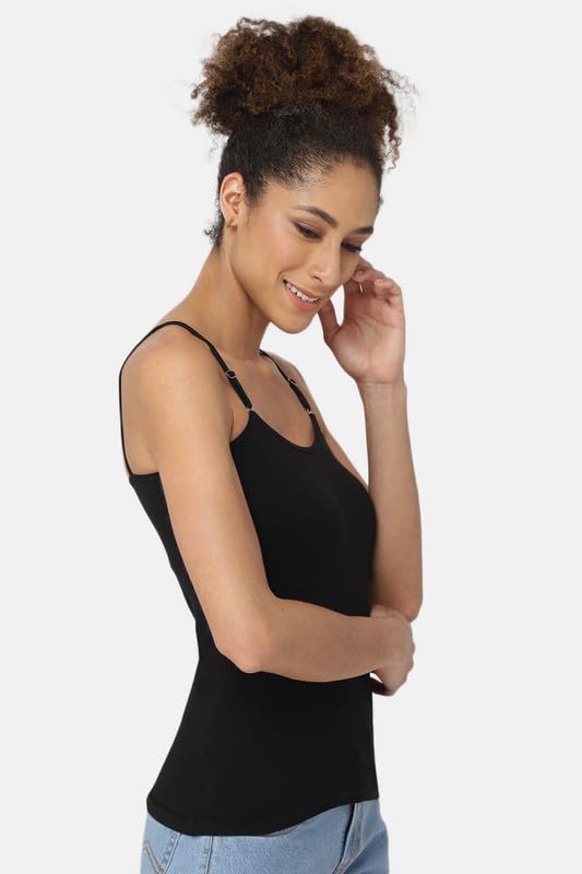 Image of Intimacy Cotton Camisole for Women with Adjustable Spaghetti Straps Comfortable Everyday Wear Camisole Slip for Women