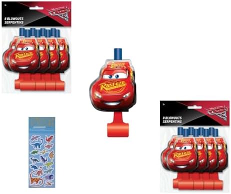 Disney Cars Birthday Party Supplies Bundle includes 16 Party Blowouts image 2