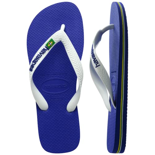 Havaianas Chinelo masculino com logotipo do Brasil, Azul marinho, 11-12