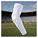 1PC Outdoor Sport Arm Sleeve with Honeycomb Elbow Pad Design Effective Protect Your Basketball Soccer Hiking(White,XX-Large)