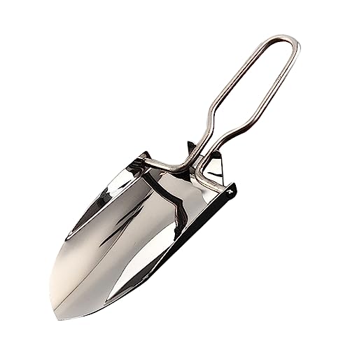 iplusmile Accesorios de jardín Herramienta pequeña Pala Playa Mini Paleta Pala de jardín útil Pala de Mano Plegable Paleta Plegable Mini Pala Silver