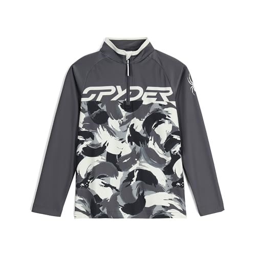 Spyder Boy's Camo Half Zip Ski Base Layer Sweater Jacket
