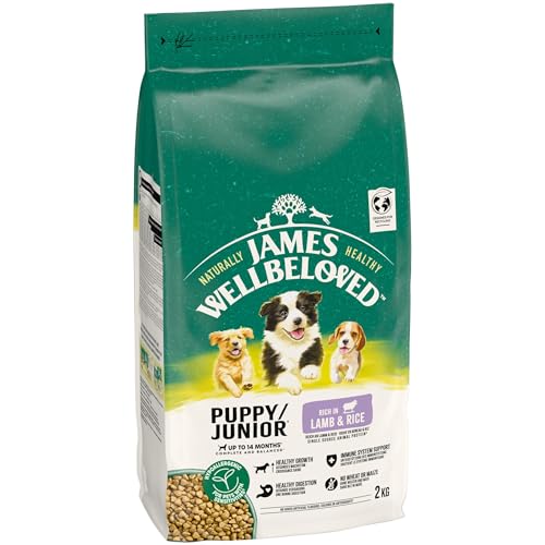 James WELLBELOVED 2kg Hund Welpe/Junior Trockenfutter Lamm & Reis