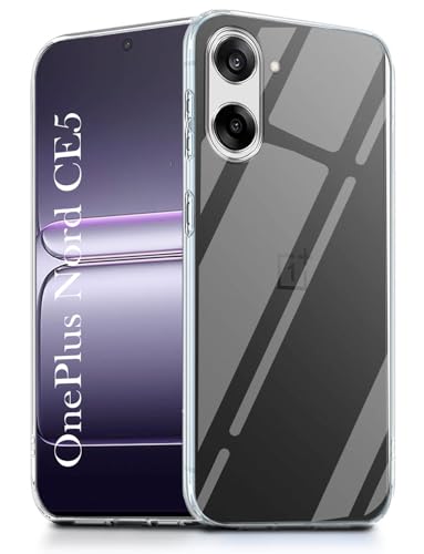 Image of Jkobi Back Cover for Oneplus Nord CE 5 (Silicone Clear Shockproof Case with Camera Protection | Soft and Flexible | Transparent)