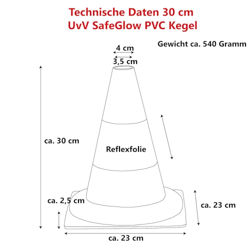 UvV SafeGlow Leitkegel in Orange