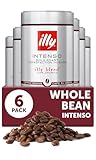 illy Whole Bean Coffee, Intenso Bold Roast, 100% Arabica, Premium Italian Coffee, Ideal for Espresso, Drip, Moka and French Press Brewing, 8.8oz, 6 Pack