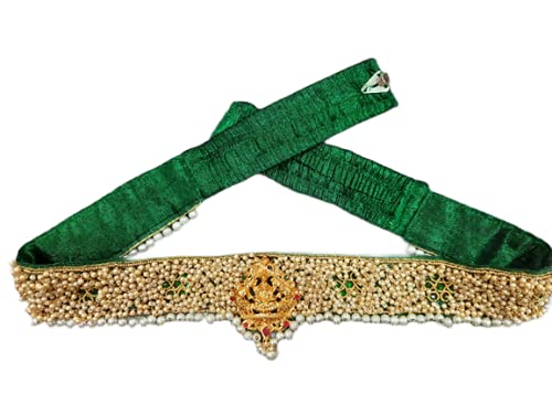 Buy Green embellished saree belt with 
