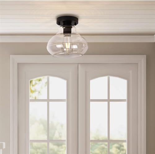 Plafonnier industriel noir pour eclairer un plafond bas sans encombrer - 7