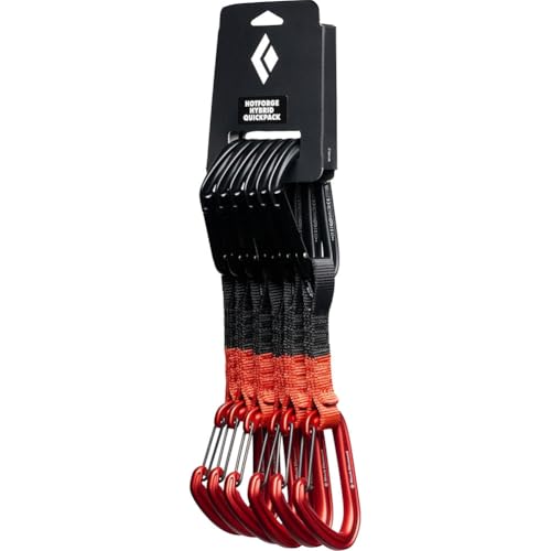 BLACK DIAMOND Hotforge Hybrid Rock Climbing Quickdraw Octane (6-Pack) 12 cm