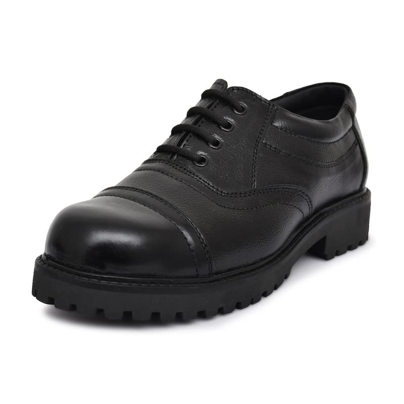 PILLAA Mens Black Genuine Leather Steel Toe Safety Shoes - 06 UK (B0BQDN21ZH) Amazon Price History, Amazon Price Tracker