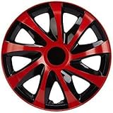 - 4er Set NRM KO237 Radzierblende Draco CS, Schwarz/Rot, 13 Zoll, 4er Set