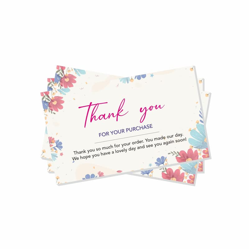 ESCAPER Luxury Thank You Cards for Business - Set of 50 Cards (3.5 x 2 inches) for Returns, Ratings, Gifts, and Business Reviews - Show Your Appreciation in Style.