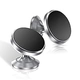 Sodcay Pack-2 Car Phone Holder, Dashboard Car Phone Mount, 360 Degrees Rotation Cell Phone Mount, Adjustable Car Mount for All Smartphones (Silver)