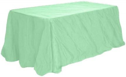 Rectangular Crushed Taffeta Tablecloths 90 X 132 (Mint Green)