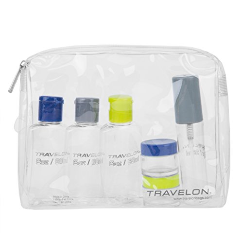 Travelon 1 Quart Zip Top Bag with Bottles, Clear, One Size