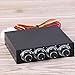 immagine 5VBESTLIFE Riduce la velocità del Controller di Calore e la Temperatura della Ventola del Computer a 4 canali per PC con LED Blu