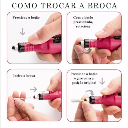 Kit De Unha Gel Acrigel Manicure Iniciantes Profissional Luminária Envio Imediato