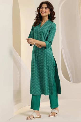 Maadwara Women's Green Cotton Co-Ord Set - Image 5