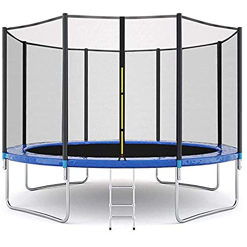 JKHK Trampolín para niños de 5 pies con Redes Protectoras y Cojines Cubiertos con resortes Entretenimiento Deportivo Juguetes para Interiores y Exteriores Gran trampolín para Exteriores
