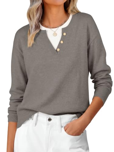 Image of ANRABESS Sweaters for Women 2026 Fall Long Sleeve Lightweight Pullover Tops