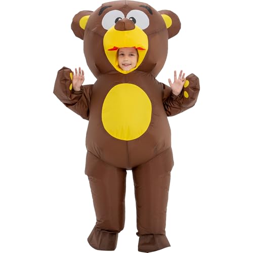 One Casa Inflatable Costumes for Kids,Blow Up Bear Suit,Full Body Halloween Costumes for Boys Girls (6-7YRS)