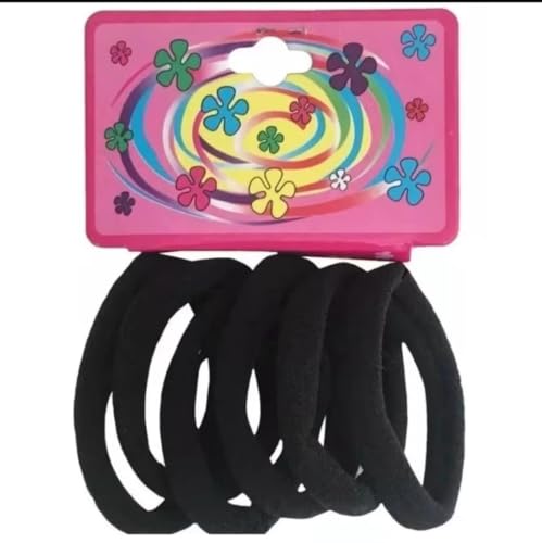 Xuxinha preta, elástico de cabelo, tipo meia, com 12 unidades.