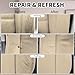 Leather Recoloring Balm,8.5oz Leather Color Restorer,Beige Leather Repair kit for Furniture and Car Interior,Leather Couch Scratch Repair,Leather Dye Paint for Faded,Cracked and Damaged Leather