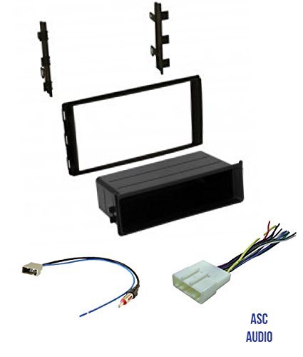 Premium ASC Car Stereo Dash Install Kit, Wire Harness, and Antenna Adapter to