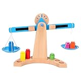 ☏Aprendizaje del equilibrio: coloque los pesos en la balanza para conocer su diferencia de peso. Fomentar el interés de los niños por el estudio a través del juego.