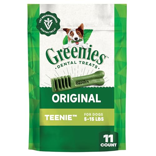 Greenies Original Teenie Dog Dental Chews - 3 Ounces 11 Treats, 1 Pouch