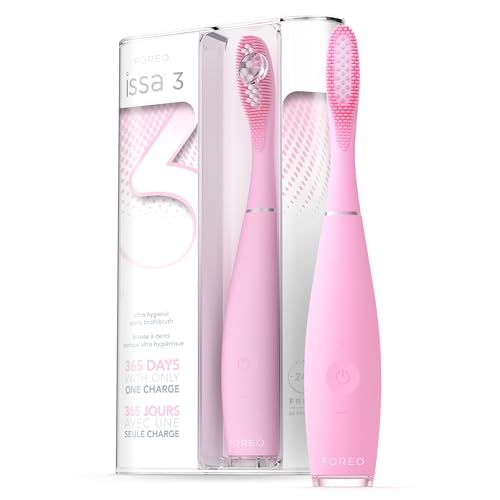 FOREO ISSA 3 la brosse à dents sonique ultra-hygiénique et rechargeable de FOREO poils en silicone...