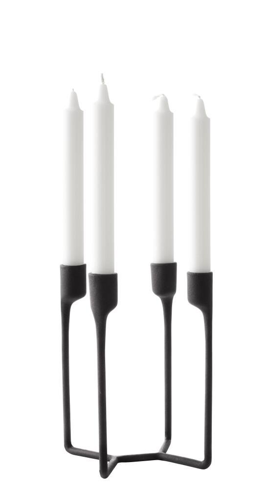 Normann Copenhagen Kerzenständer, Schwarz, 20,4 x 14 x 13 cm