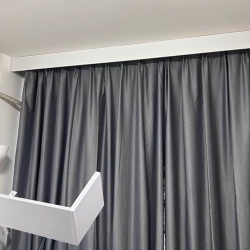 Vit gardin gardinomtag – takmontering heminredning draperad baffel för fönster, venetianska och rullgardiner – 2,2 m (7,2 fot) längd, snygg och funktionell design
