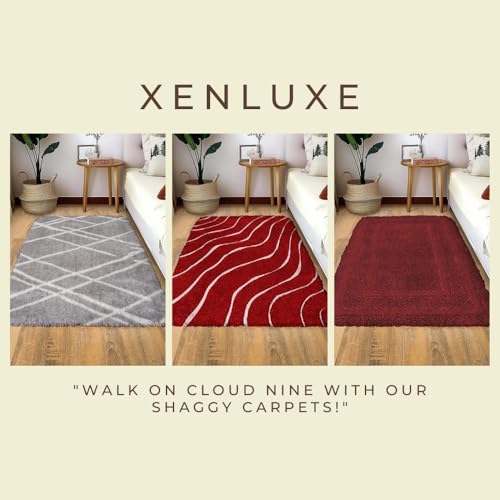 Image of 1.5x3 feet Soft Runner Rug for Living Room and Bedroom, Modern Indoor Floor Carpet with Non-Slip Backing, Comfortable Decorative Home Decor Rug, Easy Clean & Durable- (O Ivory, Rectangular)