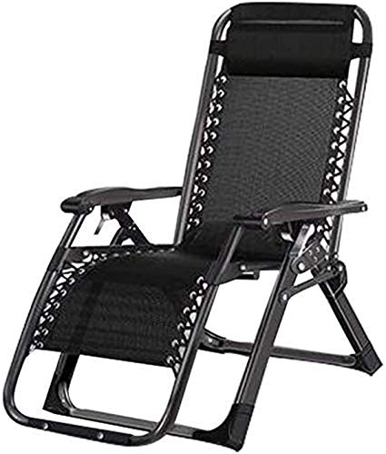 Chaise longue de jardin robuste pliante à gravité zéro ajustable 200kg