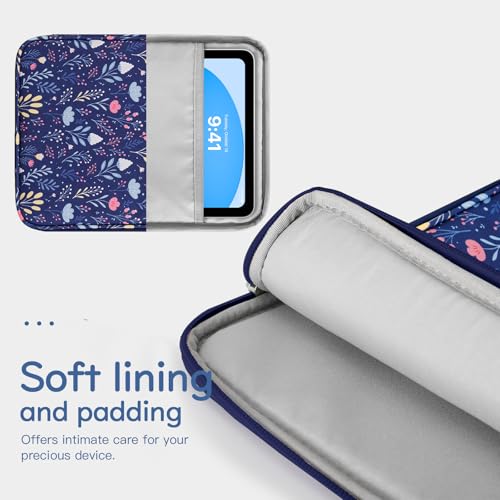 Image of Dadanism 9-11 inch Tablet Sleeve Bag Carrying Case for iPad (A16) 11th Gen 11 inch, iPad 10th Gen 10.9 inch Air 5 /4, iPad Air M4 /Pro 11 inch, iPad 9 /8 /7th, Galaxy Tab A11+ Plus 11 inch, Remarkable 2 10.3 inch, Night Blue