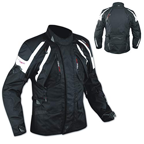Blouson moto blanc M étanche 4 saisons textile avec protections