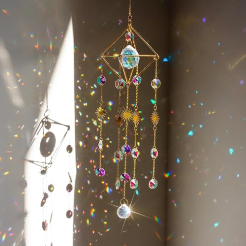 17Crystal Prisms Suncatcher for Window Hanging Sun Catcher Indoor Window