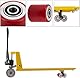 TOOSOAR 4 Stück Hubwagenrollen Polyurethan 80 x 70 mm,mit Kugellager Hubwagen,Achse 20mm,für Hubwagen Transportwagen Materialtransporter