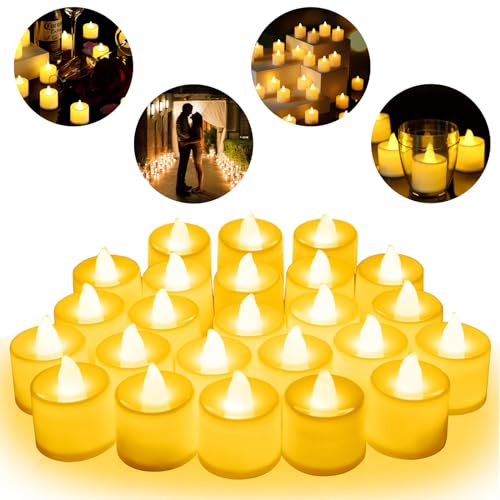 Consejos para Comprar Velas de Pilas Walmart de esta semana. 48 24 Velas LED Sin Llama de Electrónica, Velas Led Pequeñas, Velas de Té LED Parpadeante con Pilas para Decoración Interior del Hogar, Bodas, Cumpleaños, Fiestas, Navidad y...