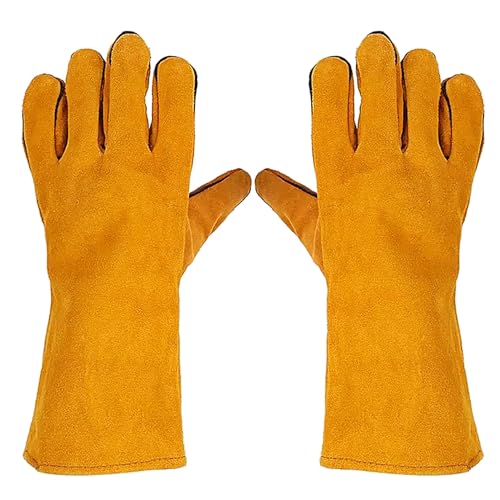 OFFSCH Extended Length Heavy Duty Garden Gloves Cotton Lining Long Working Gloves for Women Safety