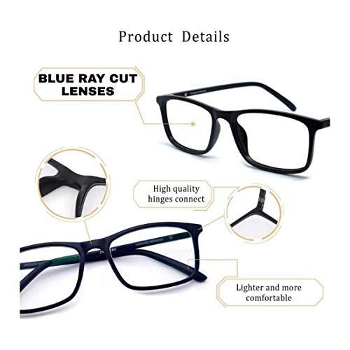 Image of Optify full rim free size Power reading glasses with blue block light filter & anti reflective coating for Men and Women