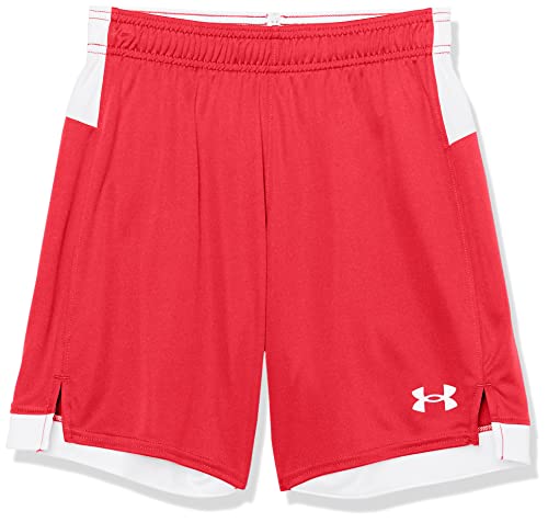 Short Maquina 3.0 Under Armour rouge et blanc taille YXS pour garçon