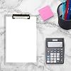 Super Z Outlet Slim Plastic Transparent Thin Lightweight Colorful Fun Clipboard with Ruler Measurements, Hanging Hook for Portable Classroom Children Teacher College Size (9 x 12.5) (6 Pack)