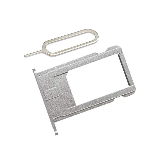 LIBAI-V SIM Card Slot Holder Replacement Part for iPhone 6 Plus Incl Eject Pin + Cloth (Gray)