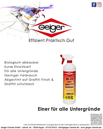 Graffiti Entferner Geiger Chemie Nr. 23 Anti-Graffiti Reiniger 500ml