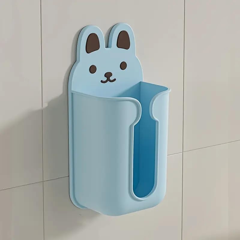 Self-Adhesive Wall-Mounted Tissue Holder for Living Room, Bedroom, Kitchen & Bathroom - Cartoon Design, Multi Color, Space-Saving Napkin Rack & Tissue Paper Container 1