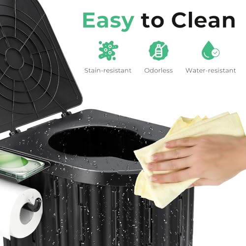 image for Sckee Camping Toilet, Portable Toilet for Adults, Portable Travel Fold